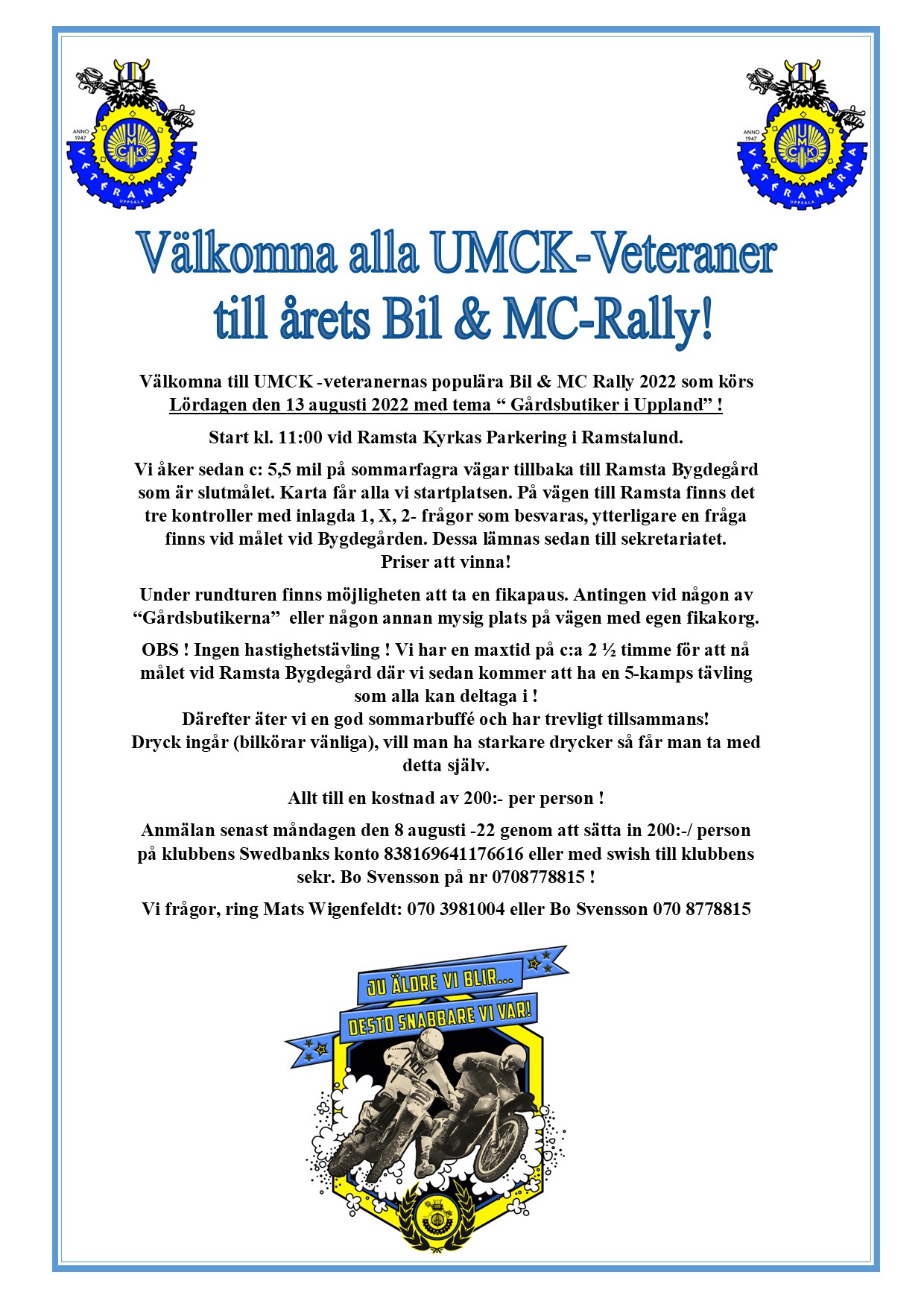UMCK Inbjudan Bil MC Rally 22
